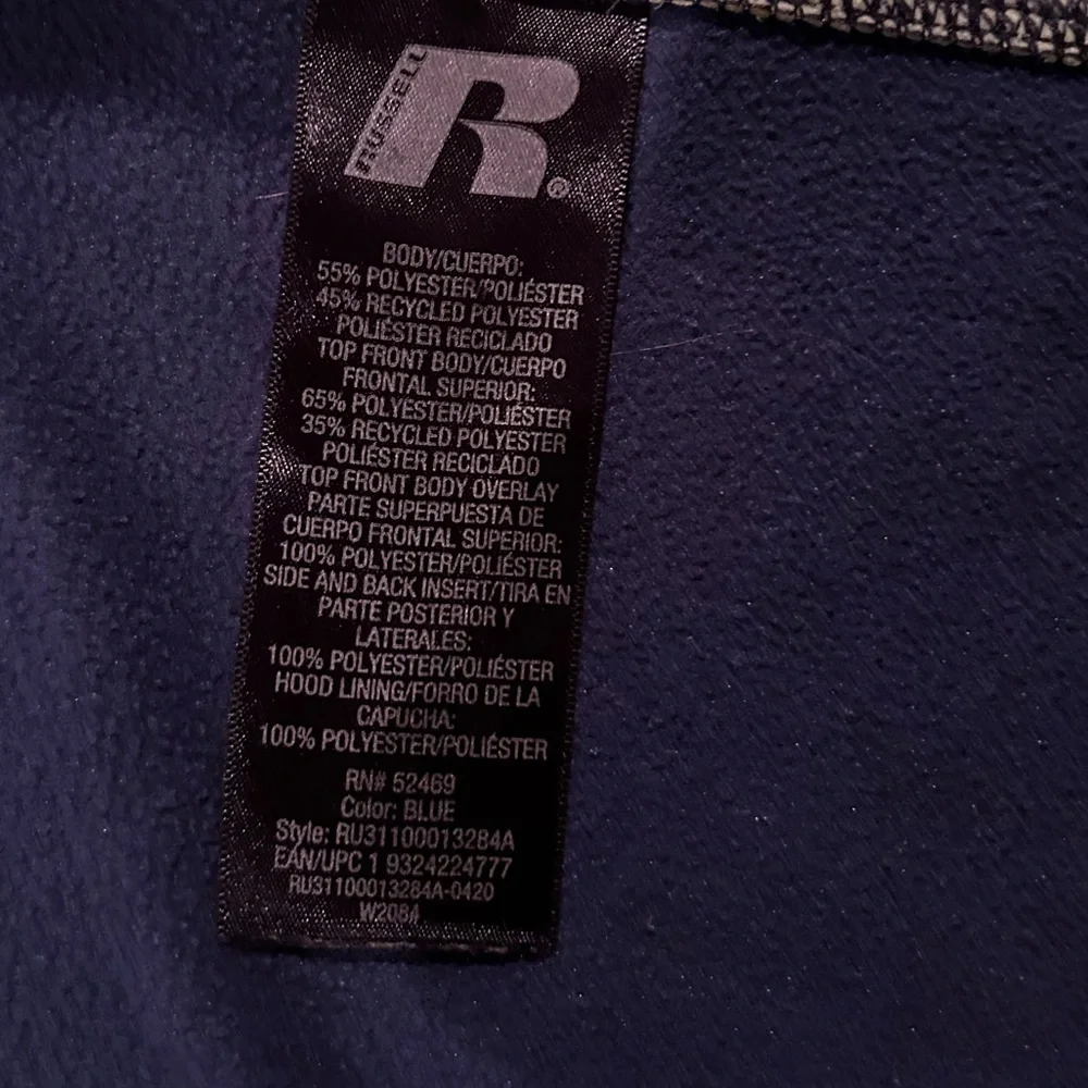 Russell Boys Full Zip Active Jacket Hoodie Black Gray Neon Yellow Size M